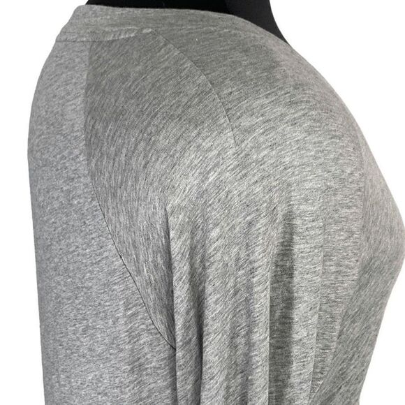 Shine L Heather Gray Colbie Top Raglan Long Sleeve T-Shirt Y2K VTG Pima Cotton - Picture 10 of 10